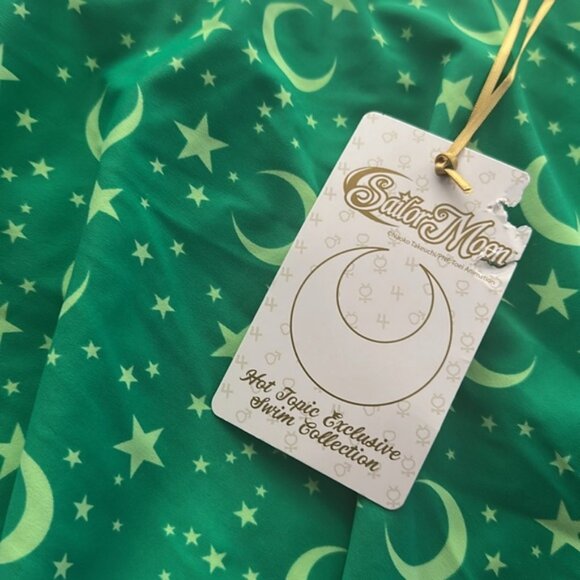 NWT Hot Topic Green Sailor Moon Jupiter Cosplay Skirted Swim Bottoms Size 3X - Picture 6 of 10